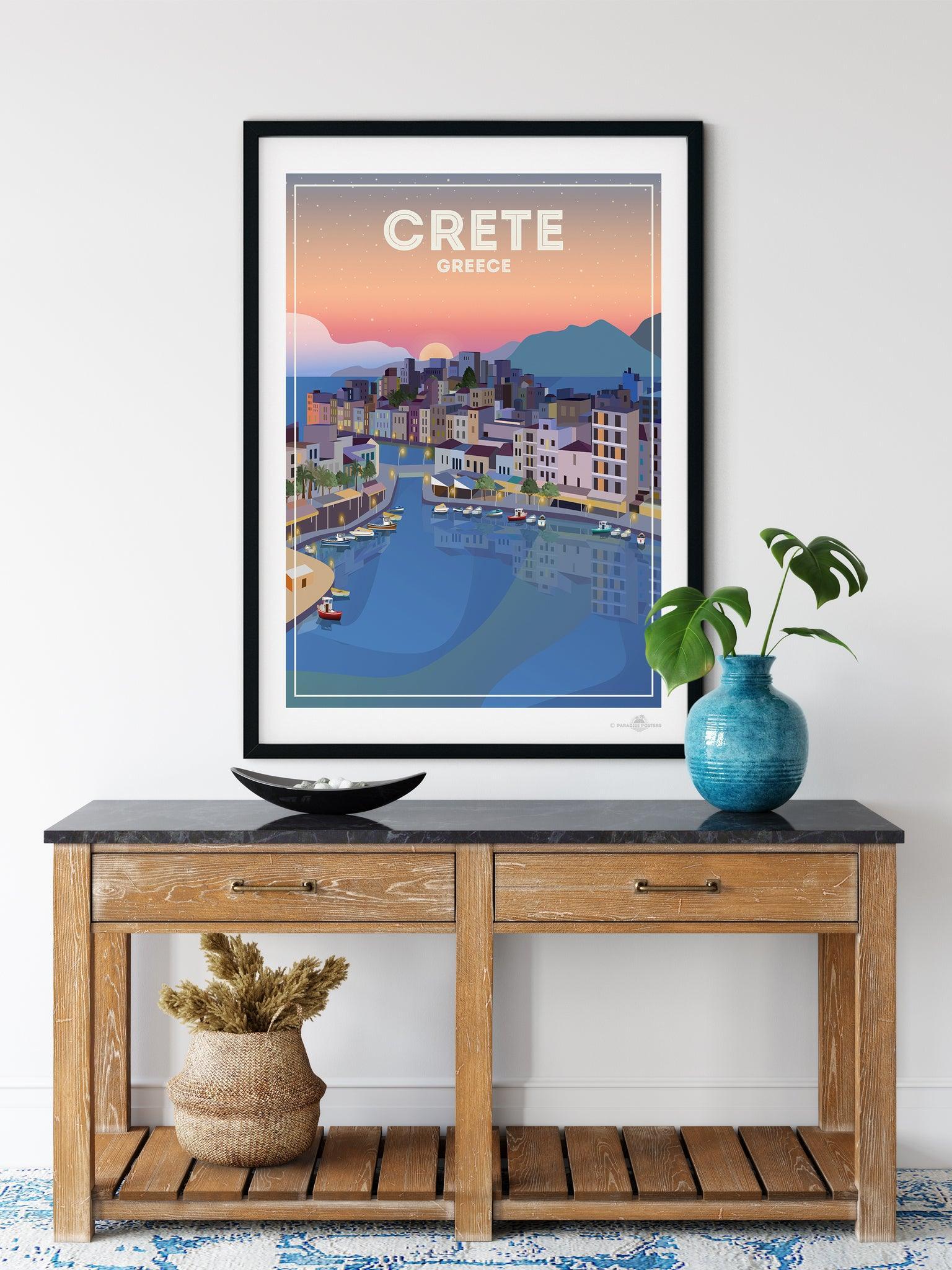 Crete Greece Travel Poster Print – Paradise Posters