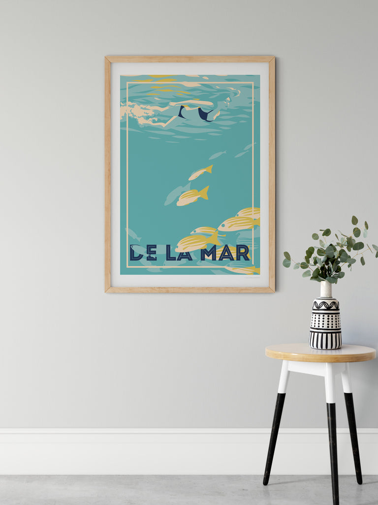 De La Mar Retro poster print - Paradise Posters