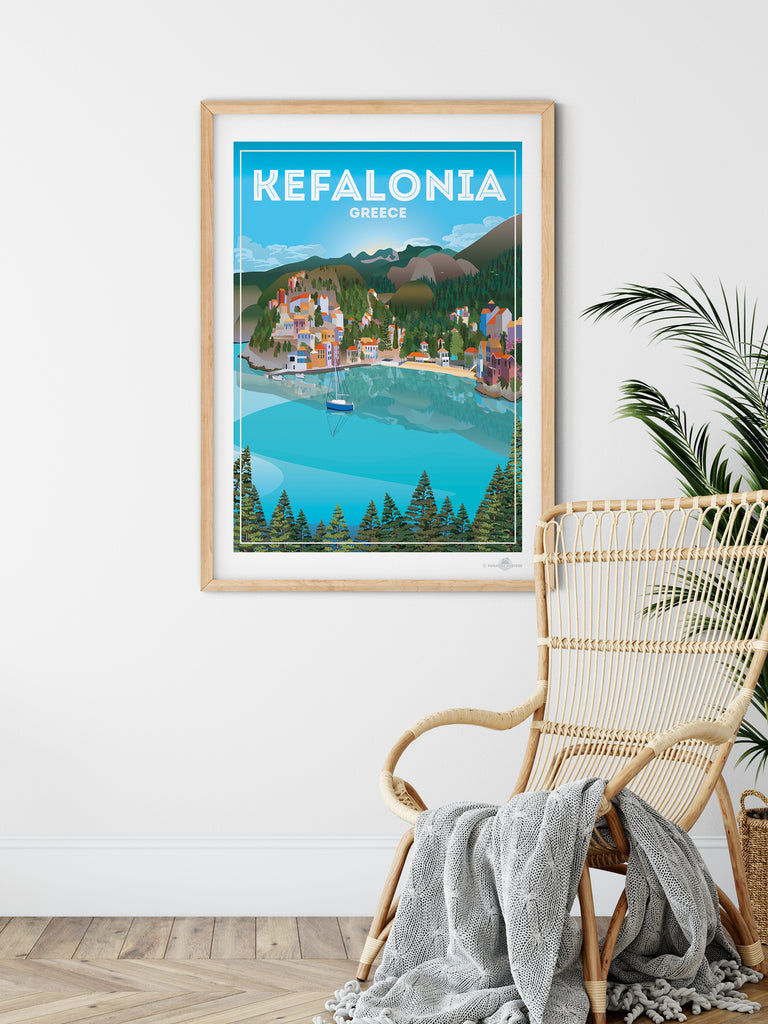 Kefalonia Greece poster print - Paradise Posters