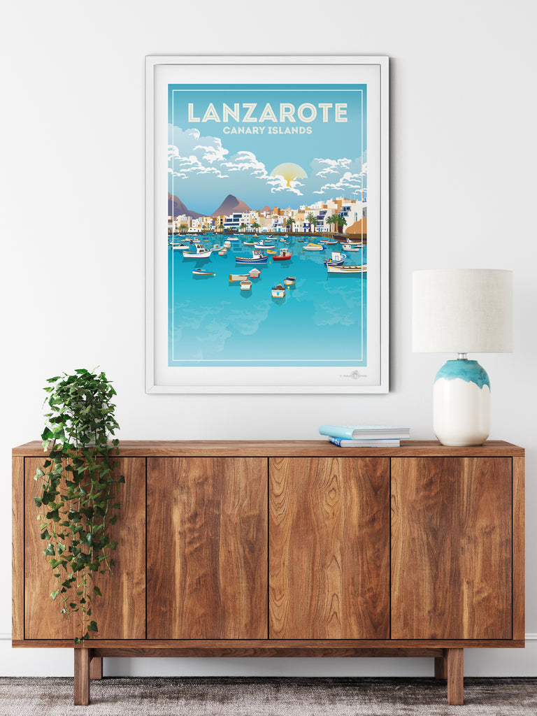 Lanzarote Canary Islands poster print - Paradise Posters