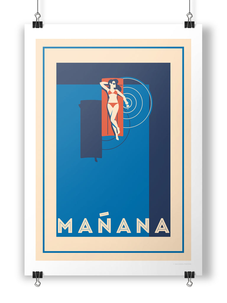 Manana Retro poster print - Paradise Posters