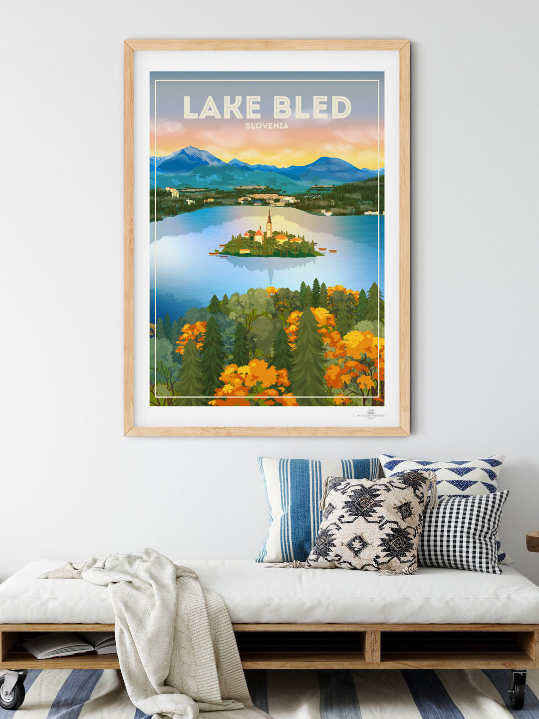 Slovenia – Paradise Bled print Posters Lake poster