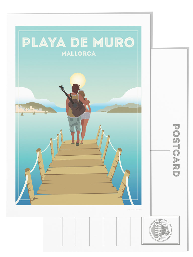 Playa De Muro Mallorca Postcard Spain