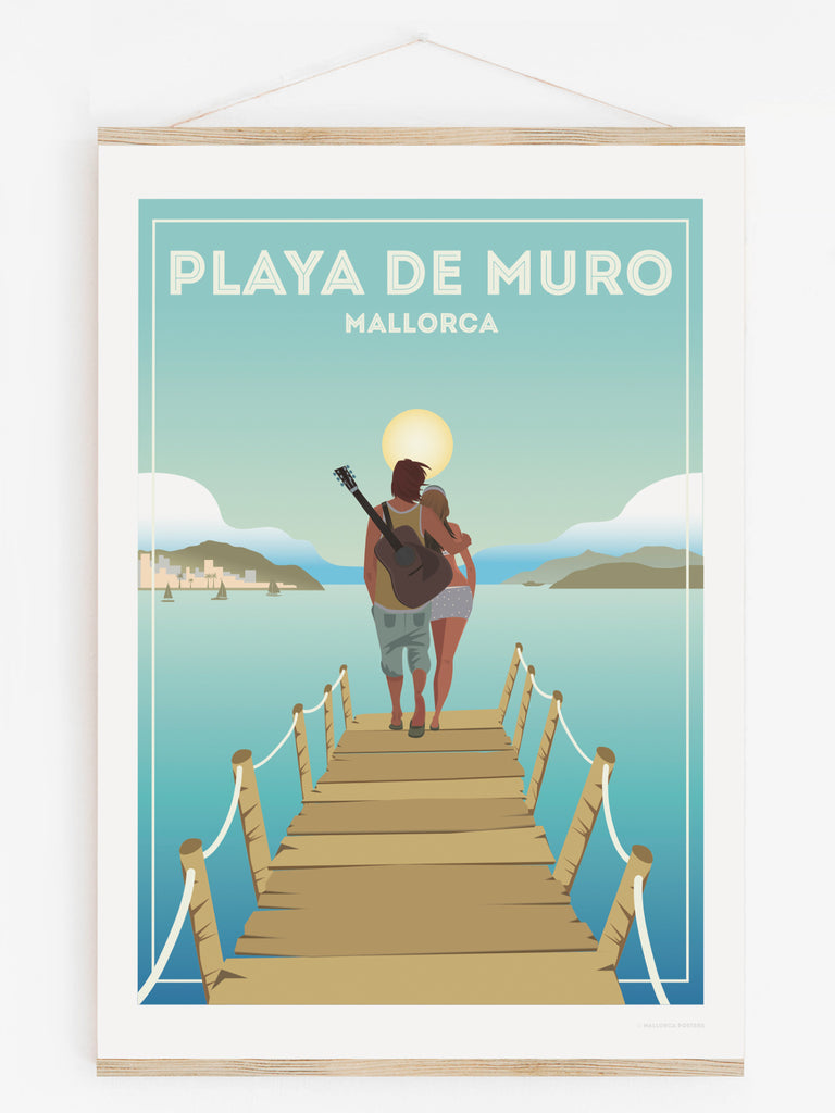 Playa de Muro Mallorca poster print - Paradise Posters