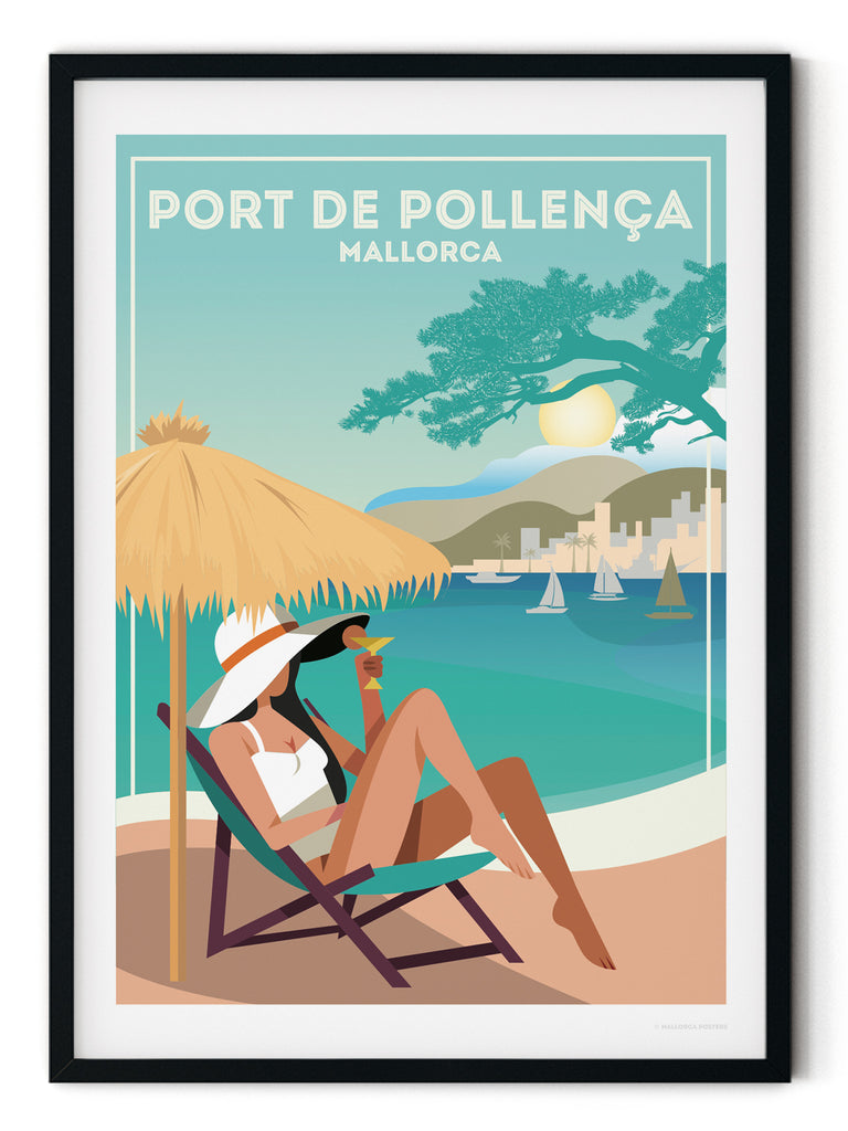 Port De Pollenca Mallorca poster print - Paradise Posters