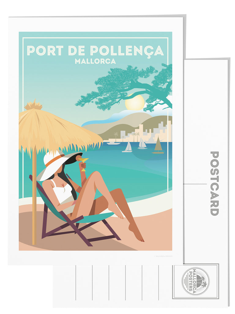 Port De Pollenca Mallorca Postcard Spain