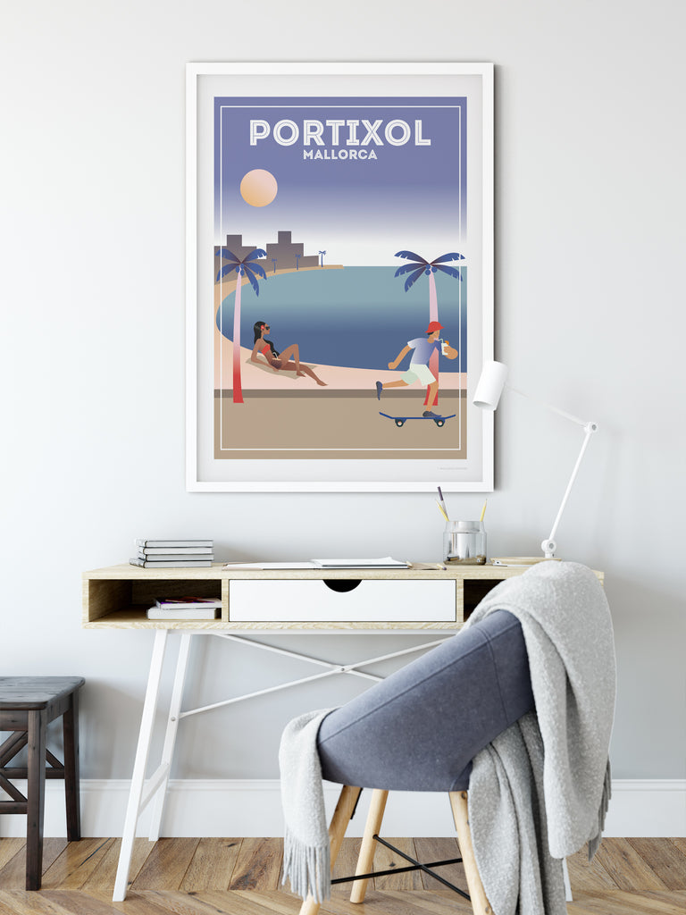 Portixol Palma Mallorca poster print - Paradise Posters