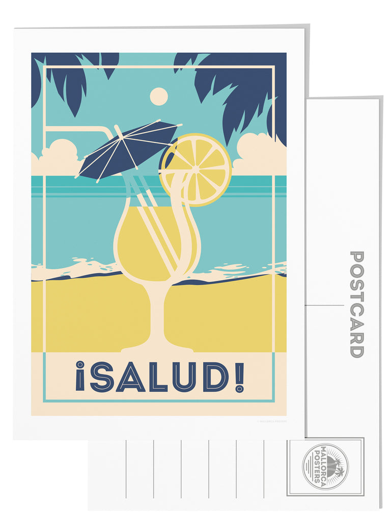 Salud Retro Mallorca Postcard