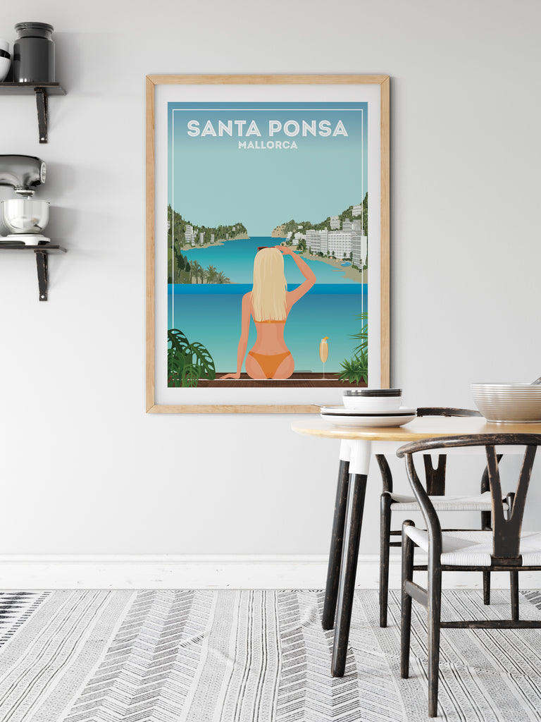 Santa Ponsa Mallorca poster print - Paradise Posters