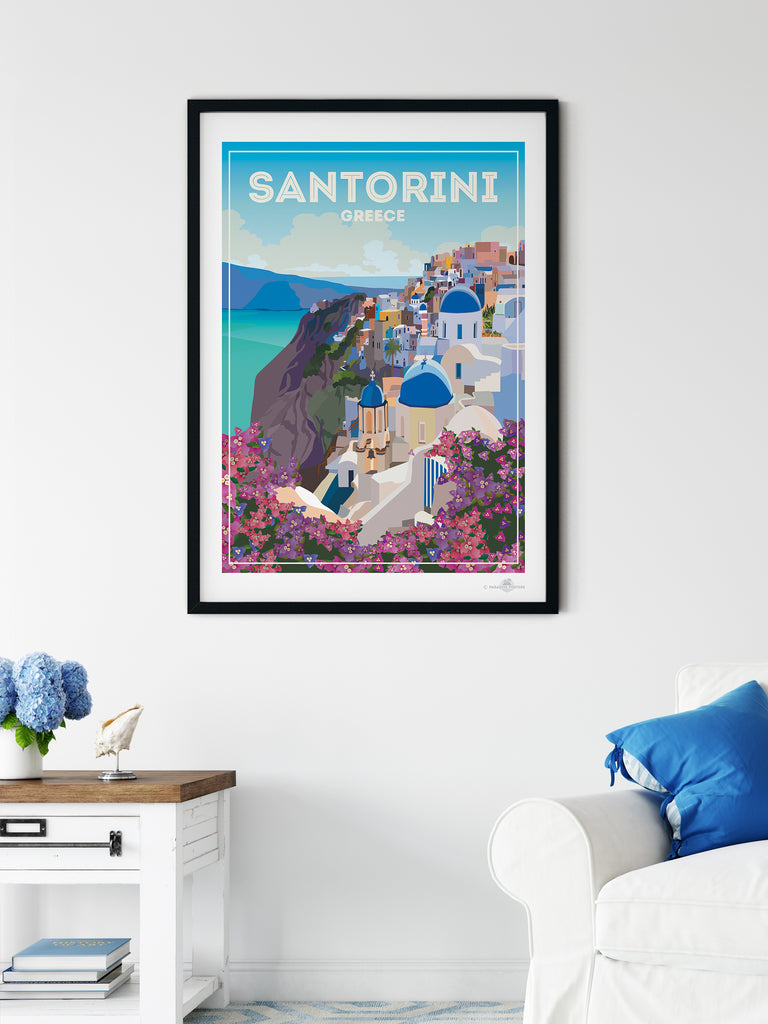 Santorini Greece poster print - Paradise Posters