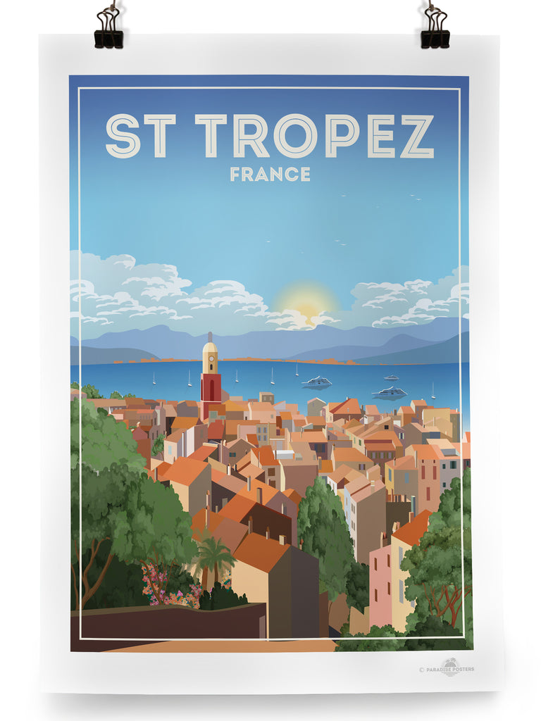 St Tropez France poster print - Paradise Posters
