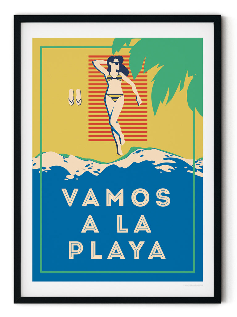 Vamos A La Playa Retro poster print - Paradise Posters