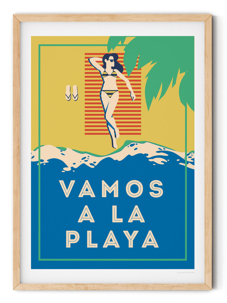 Vamos A La Playa Retro poster print - Paradise Posters