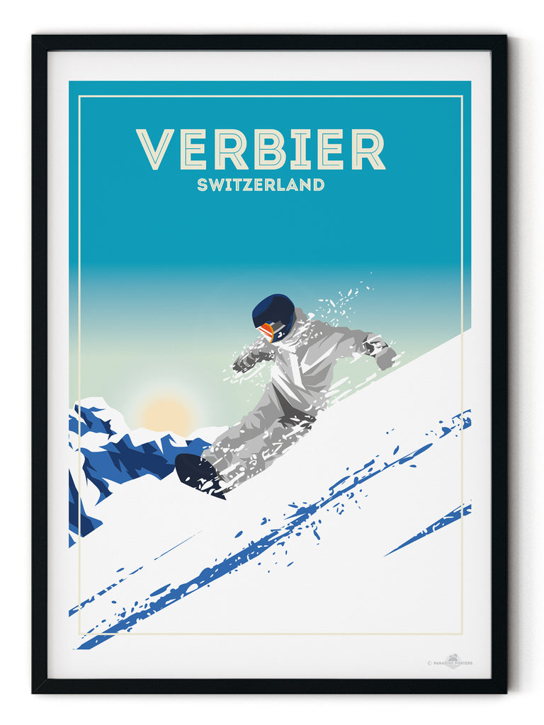 Verbier Switzerland poster print - Paradise Posters