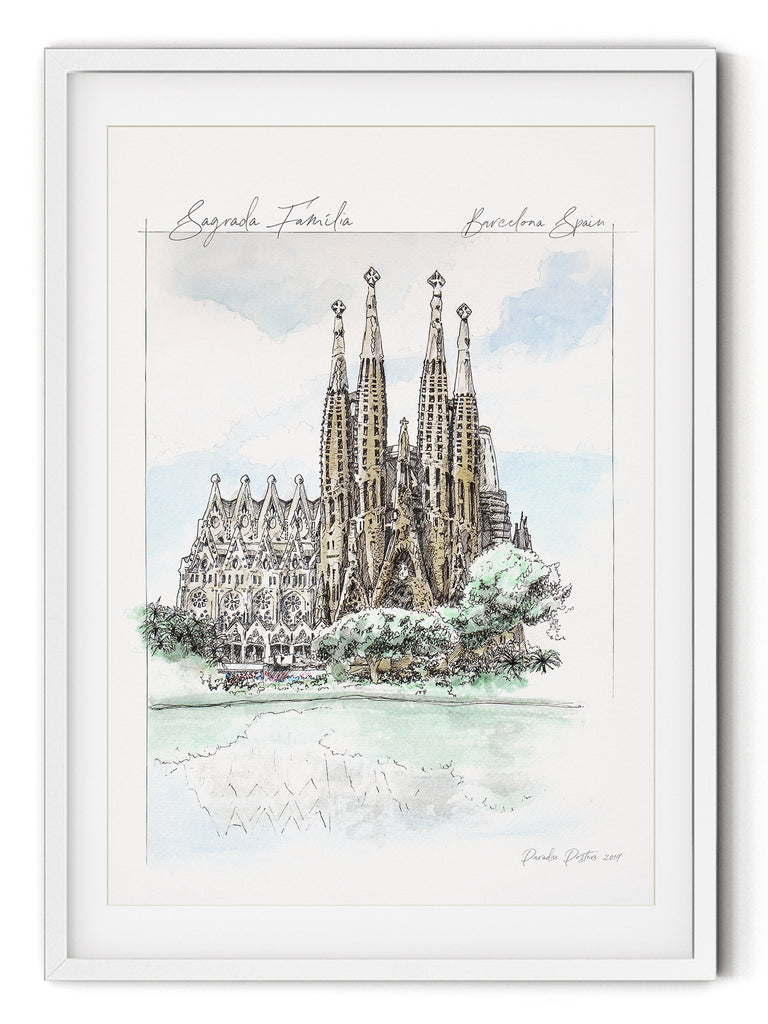 Sagrada Familia Barcelona poster print - Paradise Posters